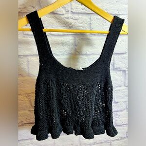 Black crochet 🧶 top from Zara